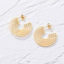 Load image into Gallery viewer, The Deco Hoop Earring
