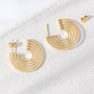 The Deco Hoop Earring